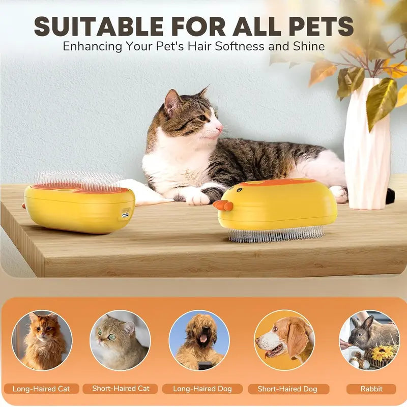 ⏰LIMITED TIME OFFER: 80% OFF🔥 TLOPA® Patented Exclusive Rechargeable Steam Pet Brush