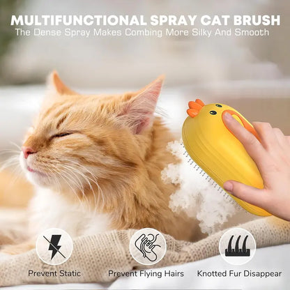 Last Day Promotion: 80% OFF 🔥 Patented Exclusive Rechargeable Steam Pet Brush