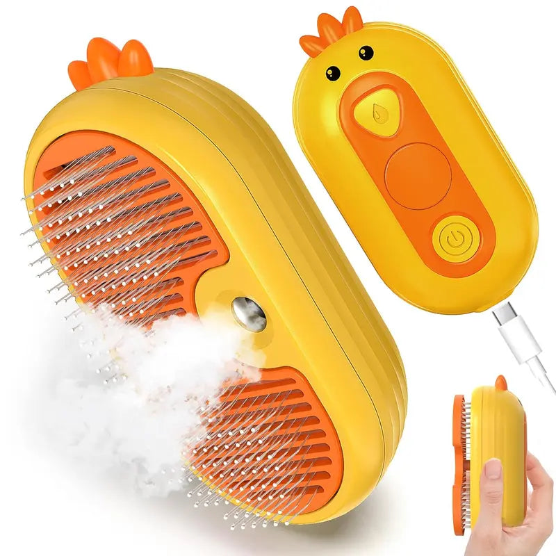 Last Day Promotion: 80% OFF 🔥 Patented Exclusive Rechargeable Steam Pet Brush